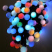 Светодиодная гирлянда шарики Fiesta, 10 м., 100 RGB LED ламп 23 мм, черный каучук, LTC (RGB BB100-2-2RGB)