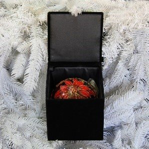 Коробка упаковочная для шаров, черная, бархат снаружи, диметром 8,5 см. (BF1465)