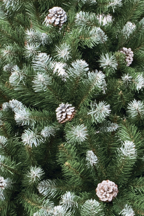 Елка Императрица заснеженная с шишками 155 см., мягкая хвоя, Triumph Tree (73264)
