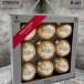 Набор стеклянных шаров Шампань 80 мм., 9 шт., Christmas DeLuxe (13873)