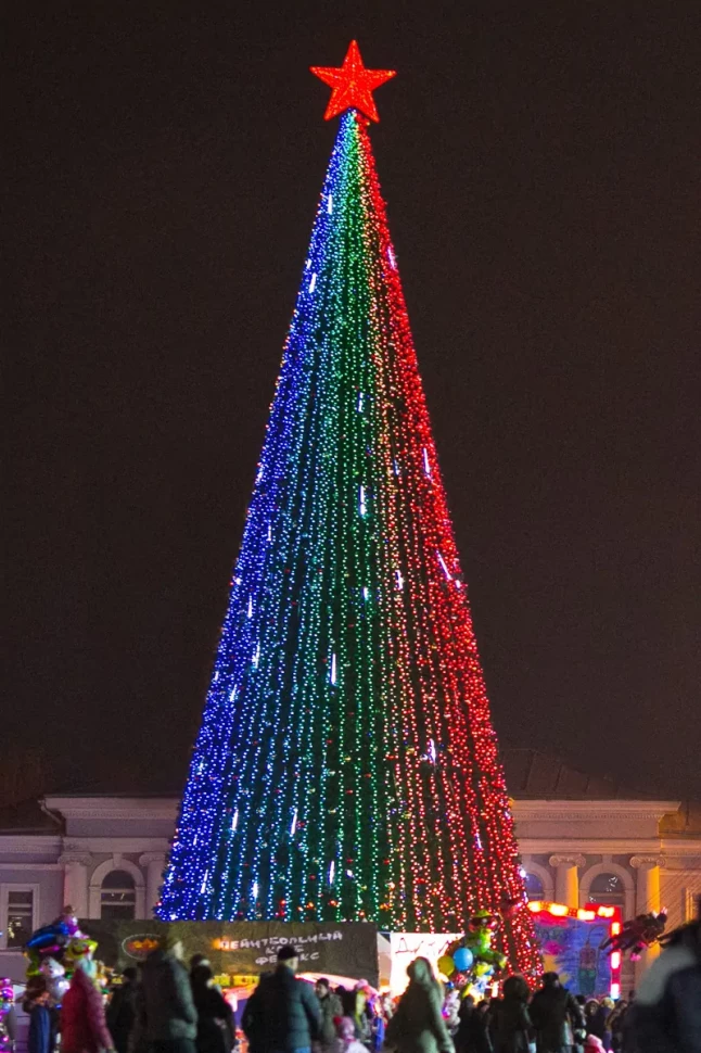 Комплект освещения Хамелеон RGB для елей высотой 12 м., 24 шт.*12 м., Green Trees (Ham12)