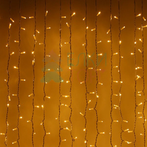 Светодиодный занавес Sealed 2*3 м., 220V., 600 теплых белых LED ламп, белый каучук, Beauty Led (LL602-8-2WW)