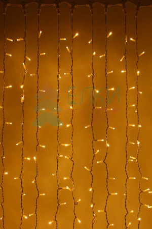 Светодиодный занавес Sealed 2*3 м., 220V., 600 теплых белых LED ламп, белый каучук, Beauty Led (LL602-8-2WW)