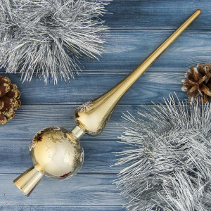 Макушка Узорная снежинка 28 см., золото, Зимнее Волшебство (1332578)               