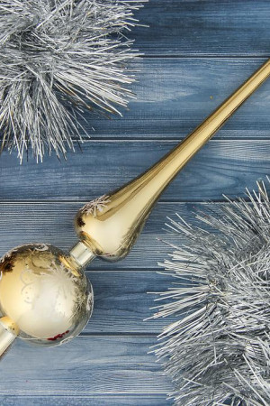 Макушка Узорная снежинка 28 см., золото, Зимнее Волшебство (1332578)               