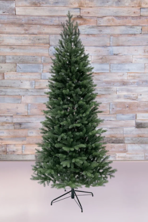 Ель Швейцарская стройная 215 см., 240 теплых белых LED ламп, 100% литая хвоя, Black Box (74678)