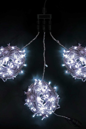 Комплект гирлянды на деревья с контроллером 60 м., 3 луча по 20 м, 600 LED ламп холодного белого цвета, Beauty Led (KDD600C-10-1W)