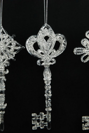 Украшение&quot;Ключик&quot; цвет шампань, 3 вида,цена за 1 шт.15 см, (150021)