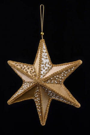 Винтажное украшение Сокровища Посейдона - Звезда 18х20 см., золото, 1 шт., ChristmasDe Luxe (89048)