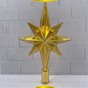 Елочная макушка Звезда Востока 25 см., пластик, золото, Christmas DeLuxe (89604)