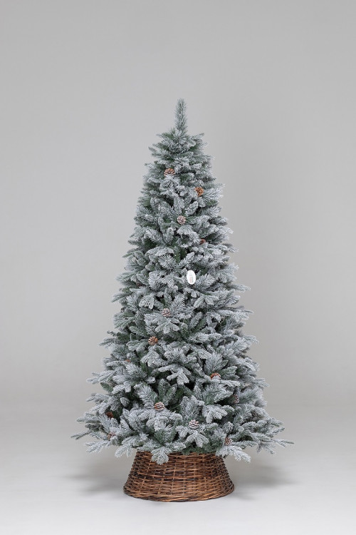 Искусственная елка Скандинавия заснеженная 300 см., литая+пвх, 1200 мульти/теплых LED ламп, ЕлкиТорг (26300)