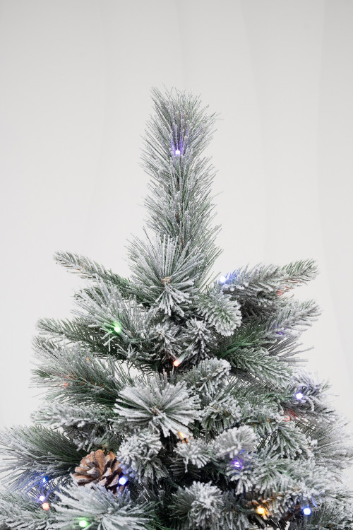 Искусственная елка Скандинавия заснеженная 300 см., литая+пвх, 1200 мульти/теплых LED ламп, ЕлкиТорг (26300)