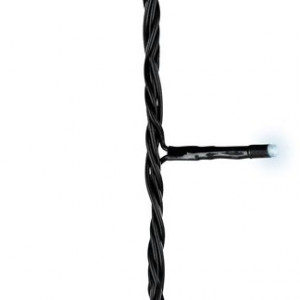 Светодиодная гирлянда на батарейках с контроллером 14.3 м., 192 холодных белых LED ламп, 3 батарейки типа АА, черный ПВХ провод, Kaemingk (497160)