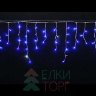 Светодиодная мерцающая бахрома 3*0.8 м., 220V, 100 синих LED ламп, прозрачный силикон, Winner Light (B.02.5T.100+)