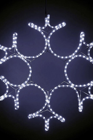 Светодиодная фигура Снежинка Ажурная 55 см., холодно белый свечение, IP54, LTC (LC-13035)