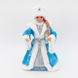 Снегурочка Распрекрасная в голубой шубе и белой шапке 30 см., Triumph Tree (85827)