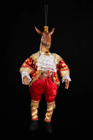 Винтажное украшение Царский конь 37 см., коричневый, Christmas DeLuxe (13663)