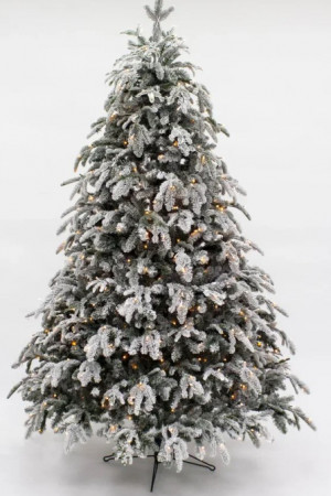 Ель Стильная заснеженная 305 см., 1272 LED ламп, литая хвоя+пвх, Black Box (74595)