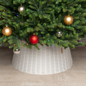 Корзина под елку Премиум Царская лоза 87*65*29 см., разборная, белый, ЕлкиТорг (87-220)