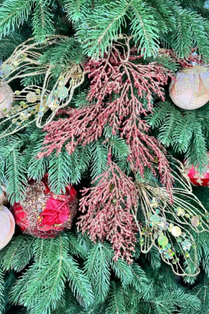 Ветвь кипарис Королевский красный 84 см., 1 шт., Christmas DeLuxe (86728) 