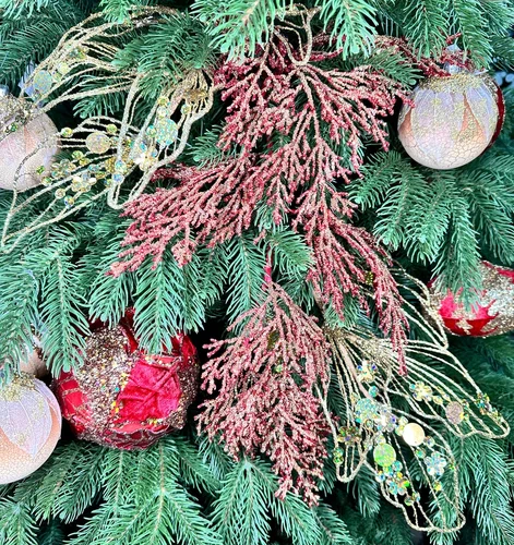Ветвь кипарис Королевский красный 84 см., 1 шт., Christmas DeLuxe (86728) 