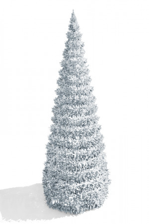 Уличная елка Евро-2 белая 25 м., каркасная, ПВХ, Green Trees (GT25EVPVCW)