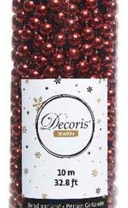 Пластиковые бусы Бисер 8 мм * 10 м красные, Kaemingk (000562)