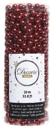 Пластиковые бусы Бисер 8 мм * 10 м красные, Kaemingk (000562)