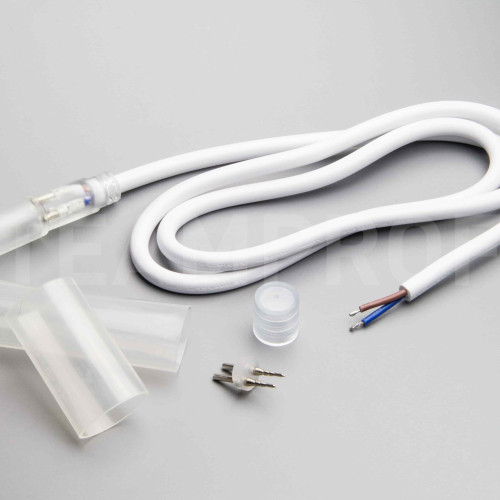 Комплект подключения для дюралайта TPF-DL-2W-100-24V, 24В, белый, Teamprof (TPF-PC-24V/DC-NP-W)