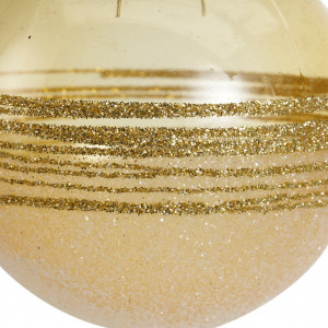 Набор пластиковых шаров Золотая Нить 80  мм., золотой, 12 шт., Kaemingk (025759) 