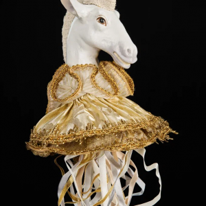 Винтажное украшение Царская лошадь в пачке 19*45 см., белый, Christmas DeLuxe (13659)