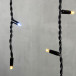 Светодиодная бахрома с колпачком 3,2*0,9 м., 168 теплых белых LED ламп, мерцание, каучуковый черный провод, LTC (LL168BLW-1-2WW)