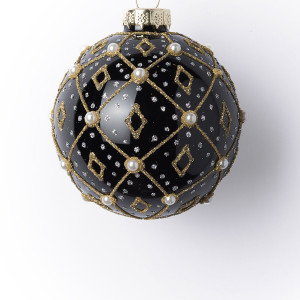 Винтажный стеклянный шар Восточный принц 8 см., 1 шт., Karlsbach (14414)