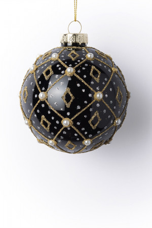 Винтажный стеклянный шар Восточный принц 8 см., 1 шт., Karlsbach (14414)