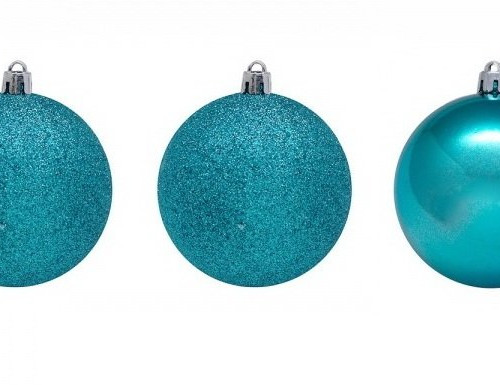 Шар новогодний, пластик, 3 шт., (матовый + с блестками, 6 см., голубой) Snowmen (Е80284)