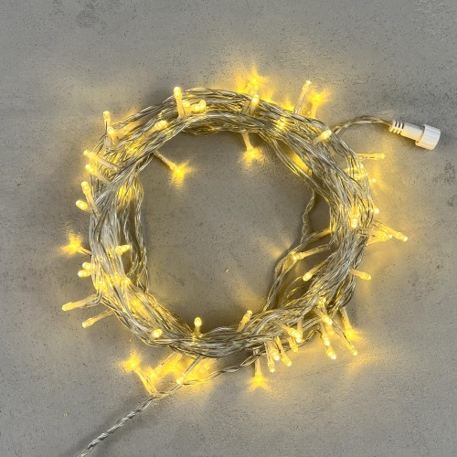 Светодиодная нить 100 шампань LED ламп, 10 м., 24В., прозрачный провод ПВХ, Beauty Led (PST100-10-1CH)