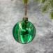 Набор стеклянных шаров Акварель зеленая 100 мм., 4 шт., Christmas DeLuxe (13003)