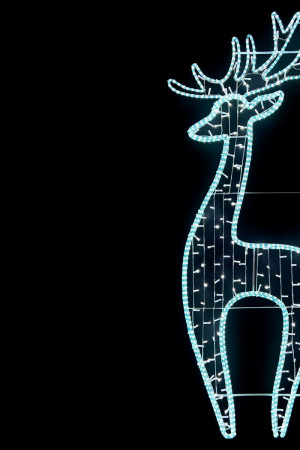 Светодиодная консоль Олень в Профиль 90*240 см, холодный белый, LTC, (LC-13406)