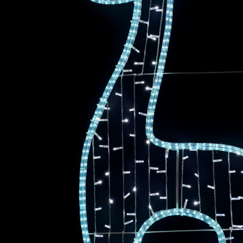 Светодиодная консоль Олень в Профиль 90*240 см, холодный белый, LTC, (LC-13406)