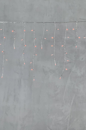 Светодиодная бахрома 3,1*0,5 м., 150 красных LED ламп, прозрачный провод ПВХ, LTC (PIL150-10-2R)