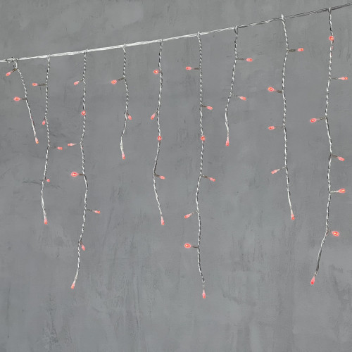 Светодиодная бахрома 3,1*0,5 м., 150 красных LED ламп, прозрачный провод ПВХ, LTC (PIL150-10-2R)