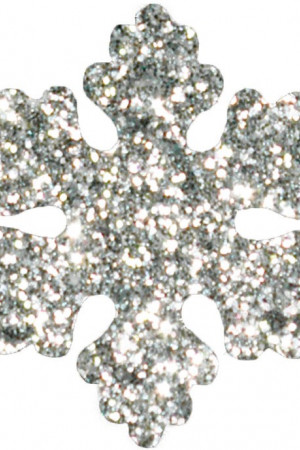 Снежинка из пенофлекса Облачко 300 мм., серебро, ПромЕлка (CO-300SILVER)