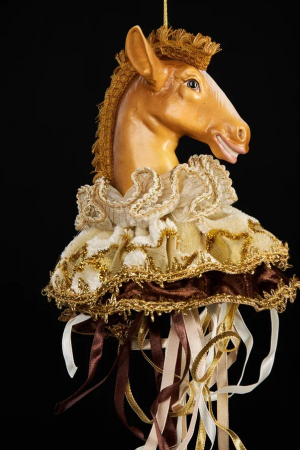 Винтажное украшение Царская лошадь в пачке 19*45 см., коричневый, Christmas DeLuxe (13660)