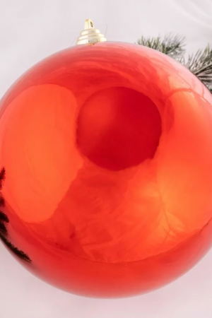 Шар пластиковый глянцевый 400 мм., красный, ЕлкиТорг (150802)