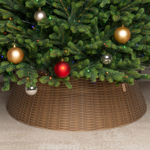 Корзина под елку Премиум Царская Лоза 87 см., разборная, чайное дерево, ЕлкиТорг (87-221)