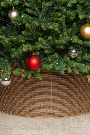 Корзина под елку Премиум Царская Лоза 87 см., разборная, чайное дерево, ЕлкиТорг (87-221)