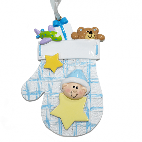 Украшение &quot;Варежка&quot; цвет голубой,11*7*2 см. (PO1147)