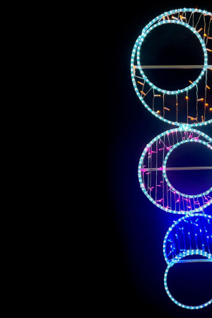 Светодиодная консоль Круги 80*180 см., мульти, LTC (LC-13408)