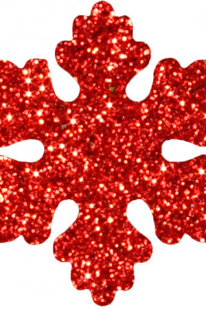 Снежинка из пенофлекса Облачко 300 мм., красный, ПромЕлка (CO-300RED)