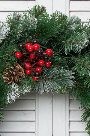 Рождественский венок Очарование с декором 60 см., Леска+ПВХ, ЕлкиТорг (52070)